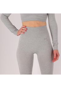 XTREME - Damski top sportowy Długie rękawy. Kolor: szary. Materiał: elastan, poliester. Długość rękawa: długi rękaw. Długość: długie. Sport: fitness