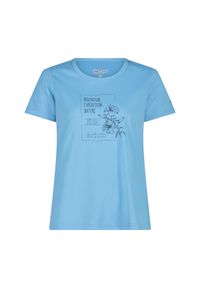 Koszulka damska CMP. Kolor: niebieski. Materiał: materiał, tkanina. Sport: turystyka piesza #1
