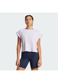 Adidas - Koszulka Studio. Kolor: szary. Materiał: materiał. Sport: joga i pilates, fitness
