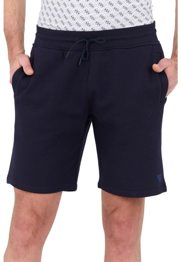 Guess - GUESS Granatowe męskie spodenki Aldwin, Rozmiar XXL. Kolor: niebieski