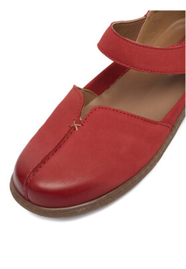 Go Soft Baleriny CEO-WI23-COMFORT-06 Czerwony. Kolor: czerwony. Materiał: skóra, nubuk