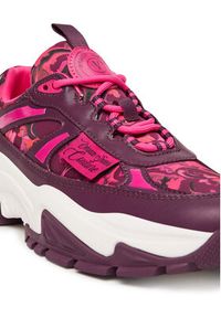 Versace Jeans Couture Sneakersy 79VA3SVG Bordowy. Kolor: czerwony. Materiał: skóra #5