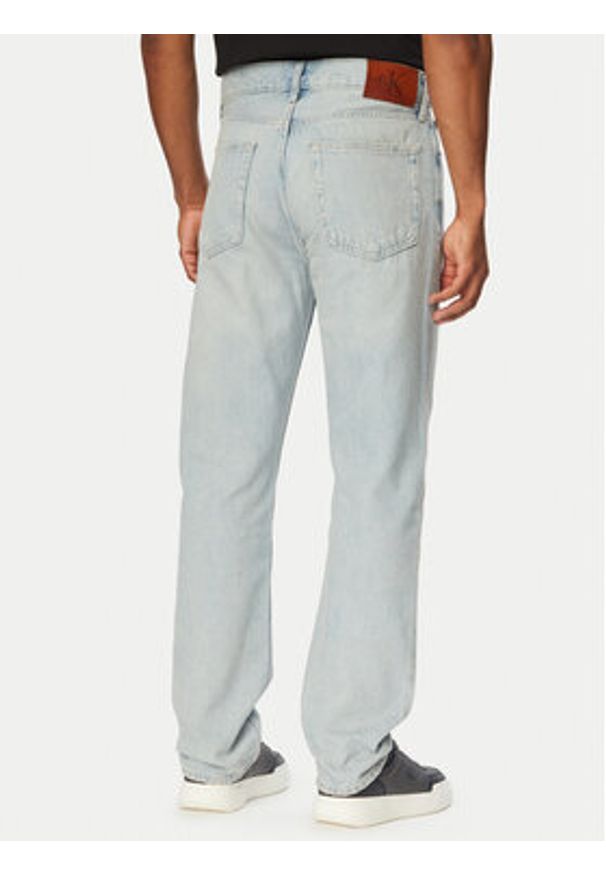 Calvin Klein Jeans Jeansy LV04RG789G Niebieski jasny Straight Fit. Kolor: niebieski