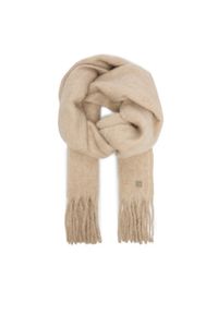 Calvin Klein Szalik Emblem Brushed LV04D8069G Beżowy. Kolor: beżowy. Materiał: poliester