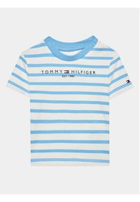 TOMMY HILFIGER - Tommy Hilfiger Komplet t-shirt i szorty sportowe KN0KN01596 Niebieski Regular Fit. Kolor: niebieski. Materiał: bawełna #6