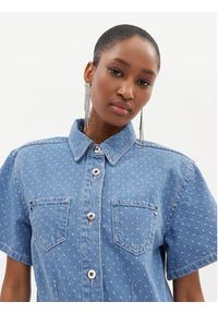 Custommade Sukienka jeansowa Jamilah Dots 999449457 Niebieski Regular Fit. Kolor: niebieski. Materiał: bawełna #5