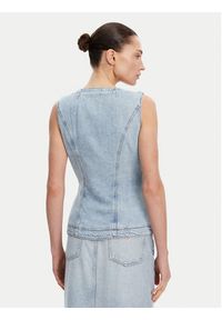 Guess Kamizelka W5GN89 D5B96 Niebieski Regular Fit. Kolor: niebieski. Materiał: jeans, lyocell #2