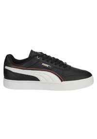 Puma - Męskie Skórzane Buty Treningowe Caven Dime FC. Kolor: czarny. Materiał: skóra. Sport: turystyka piesza