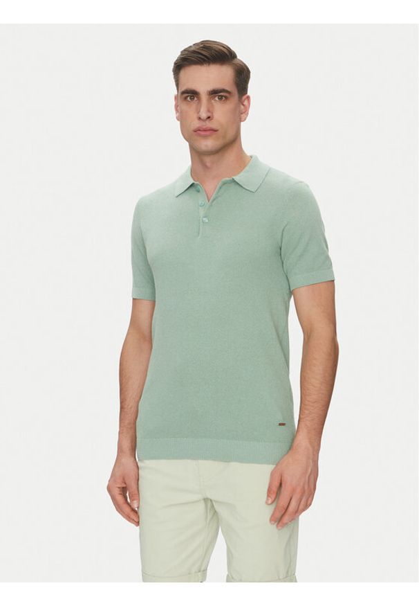 INDICODE Polo Invorm 30-485 Zielony Regular Fit. Typ kołnierza: polo. Kolor: zielony. Materiał: syntetyk