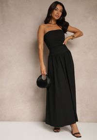 Renee - Czarna Koktajlowa Bawełniana Sukienka Bodycon Filitera. Kolor: czarny. Materiał: bawełna. Typ sukienki: bodycon. Styl: wizytowy