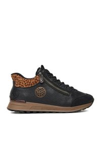 Rieker Sneakersy N1457-00 Czarny. Kolor: czarny. Materiał: syntetyk, materiał