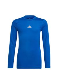 Adidas - Koszulka dla dzieci adidas Youth Techfit Long Sleeve. Kolor: niebieski. Długość rękawa: długi rękaw. Technologia: Techfit (Adidas)