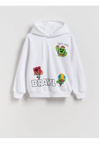 Reserved - Bluza Brawl Stars - biały. Kolor: biały. Materiał: bawełna