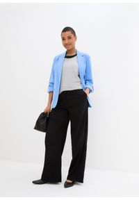 bonprix - Szerokie spodnie Marlena. Stan: podwyższony. Kolor: czarny #3
