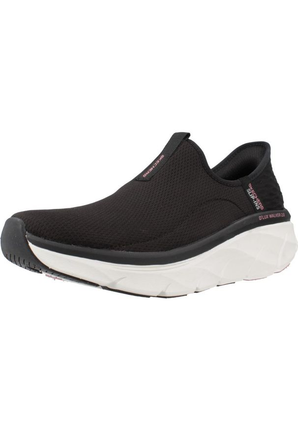 skechers - Kapcie SKECHERS SLIP-INS 150099S DLUX WALKER 2.0 Czarny. Kolor: czarny. Materiał: tkanina
