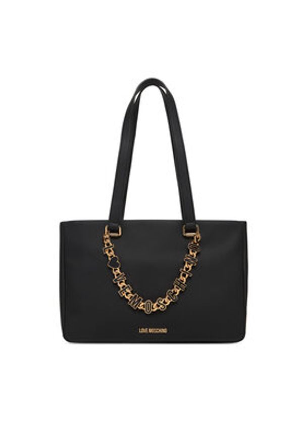 Love Moschino - LOVE MOSCHINO Torebka JC4154PP1OL1712A Czarny. Kolor: czarny. Materiał: skórzane