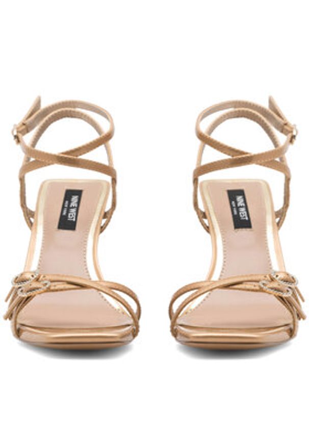 Nine West Sandały FARAZA ZL23014CC Złoty. Kolor: złoty. Materiał: skóra