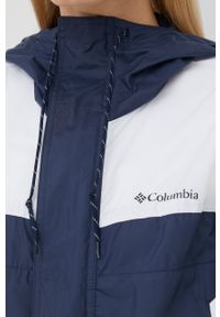 columbia - Columbia kurtka outdoorowa Flash Challenger kolor granatowy 1989511-010. Kolor: niebieski. Materiał: włókno, materiał. Wzór: ze splotem #5