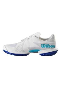 Buty tenisowe męskie Wilson Kaos Swift 1,5 white/blue atoll/lapis 45 1/3. Kolor: biały, niebieski, wielokolorowy. Sport: tenis