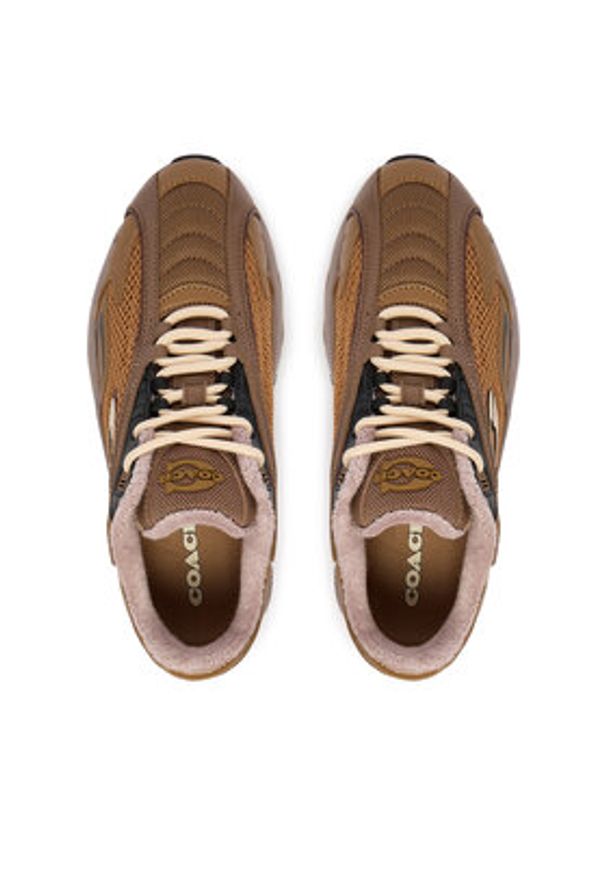 Coach Sneakersy CDE28 Brązowy. Kolor: brązowy. Materiał: materiał