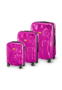 CRASH BAGGAGE - Crash Baggage walizka ICON Medium Size kolor różowy. Kolor: różowy. Materiał: materiał #11