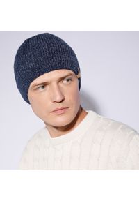 Wittchen - Męska czapka z odblaskowym włóknem. Kolor: niebieski. Materiał: akryl. Sezon: zima. Styl: elegancki, sportowy #3