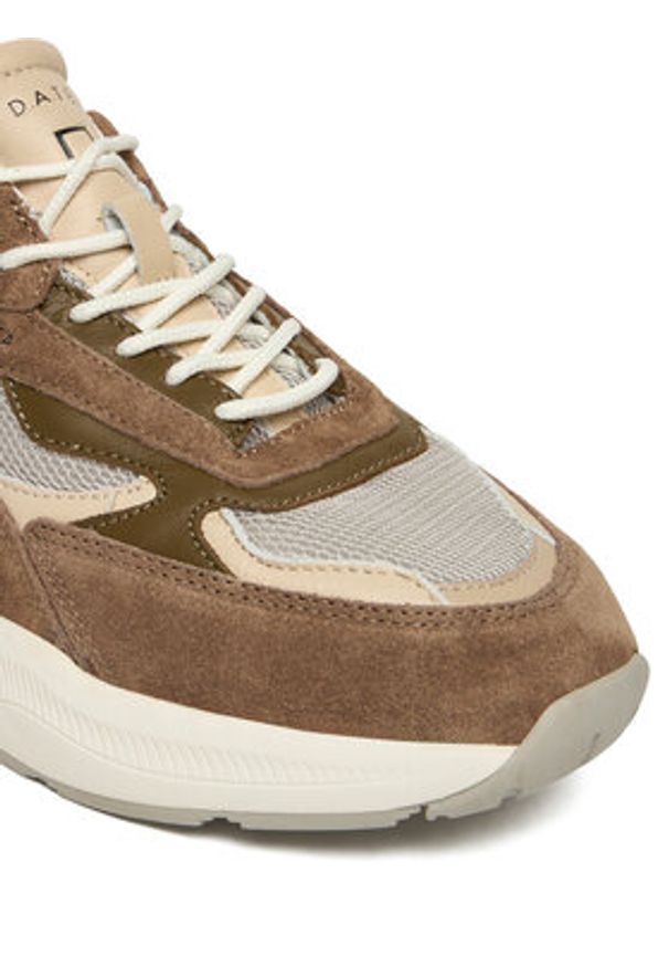 D.A.T.E. Sneakersy Fuga Mesh M431-FG-ME Beżowy. Kolor: beżowy. Materiał: skóra