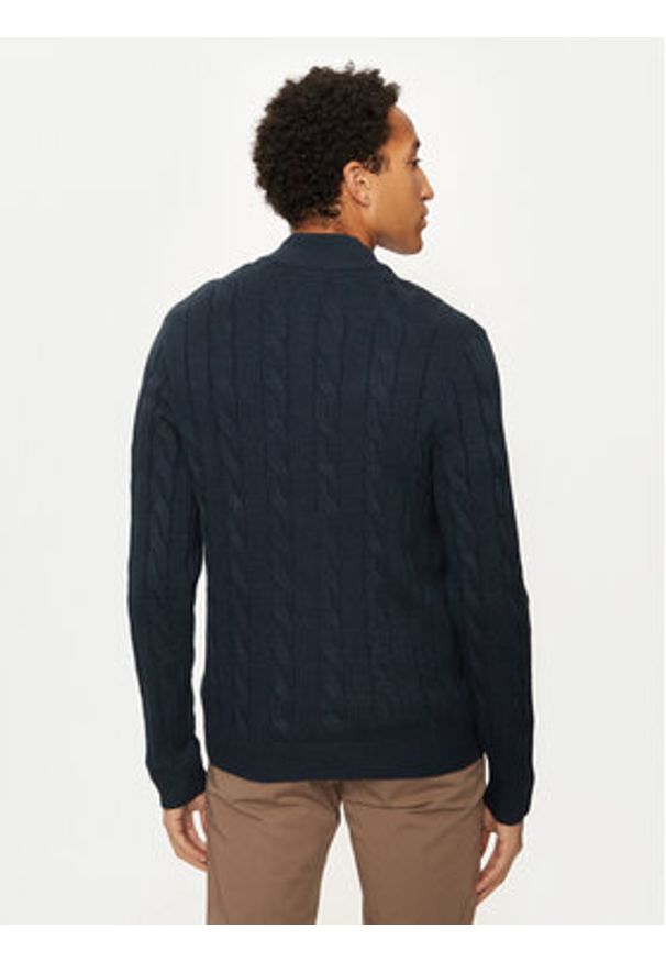 U.S. Polo Assn. Sweter MUP3697 Granatowy Regular Fit. Typ kołnierza: polo. Kolor: niebieski. Materiał: syntetyk
