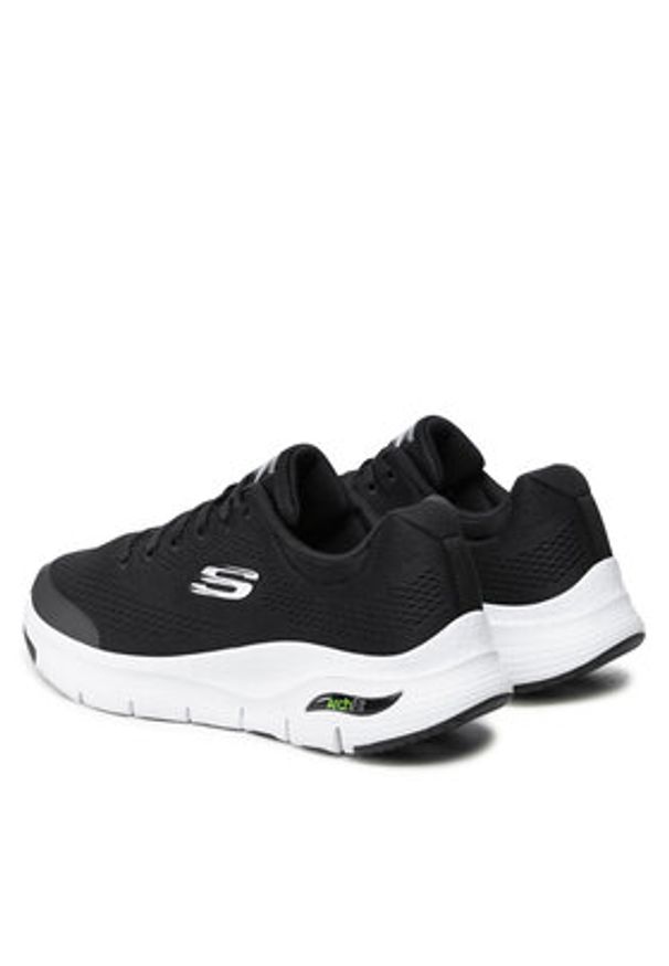 skechers - Skechers Sneakersy Arch Fit 232040/BKW Czarny. Kolor: czarny. Materiał: materiał