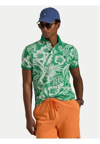 Polo Ralph Lauren Polo 710B13529001 Zielony Slim Fit. Typ kołnierza: polo. Kolor: zielony. Materiał: bawełna #5