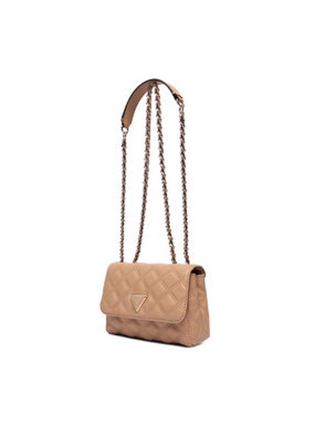 Guess Torebka Giully II Mini HWQG96 73740 Beżowy. Kolor: beżowy. Materiał: skórzane