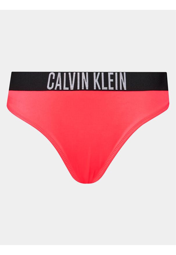 Calvin Klein Swimwear Dół od bikini KW0KW02509 Czerwony. Kolor: czerwony. Materiał: syntetyk