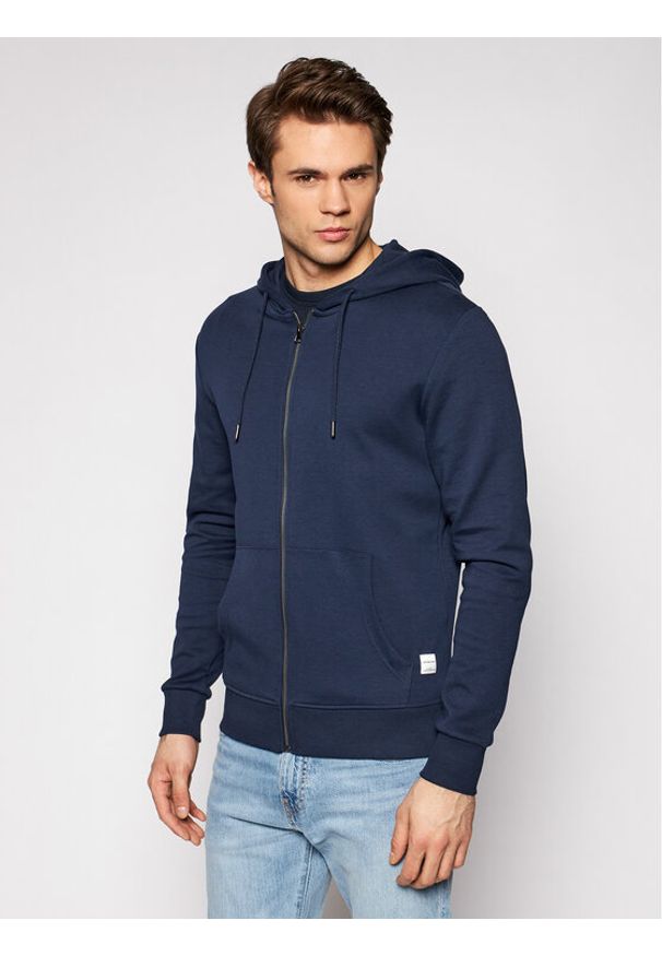 Jack & Jones - Jack&Jones Bluza Basic 12181901 Granatowy Regular Fit. Kolor: niebieski. Materiał: bawełna