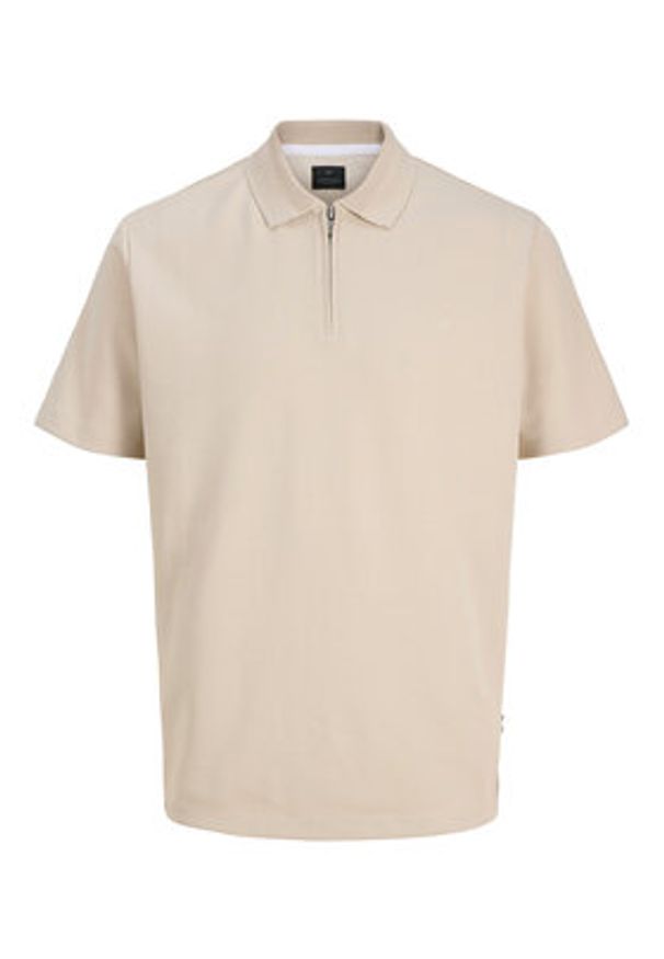 Jack & Jones Polo Rblaethan 12292992 Beżowy Regular Fit. Typ kołnierza: polo. Kolor: beżowy. Materiał: syntetyk