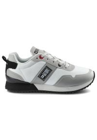 Big-Star - Białe Sneakersy Big Star Damskie Modne Półbuty. Okazja: na co dzień. Kolor: biały. Materiał: syntetyk, materiał. Szerokość cholewki: normalna #7