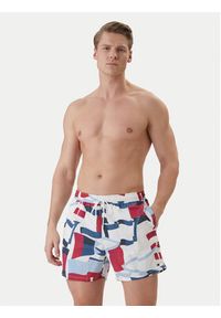 TOMMY HILFIGER - Tommy Hilfiger Szorty kąpielowe UM0UM03491 Kolorowy Regular Fit. Materiał: syntetyk. Wzór: kolorowy #3