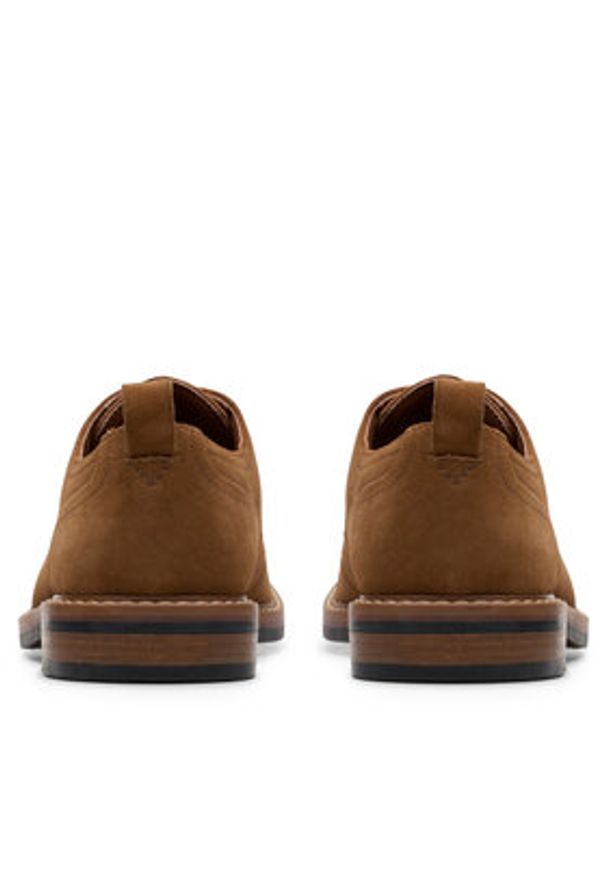 Clarks Półbuty Aldwin Lace 26178426 Brązowy. Kolor: brązowy. Materiał: skóra, zamsz