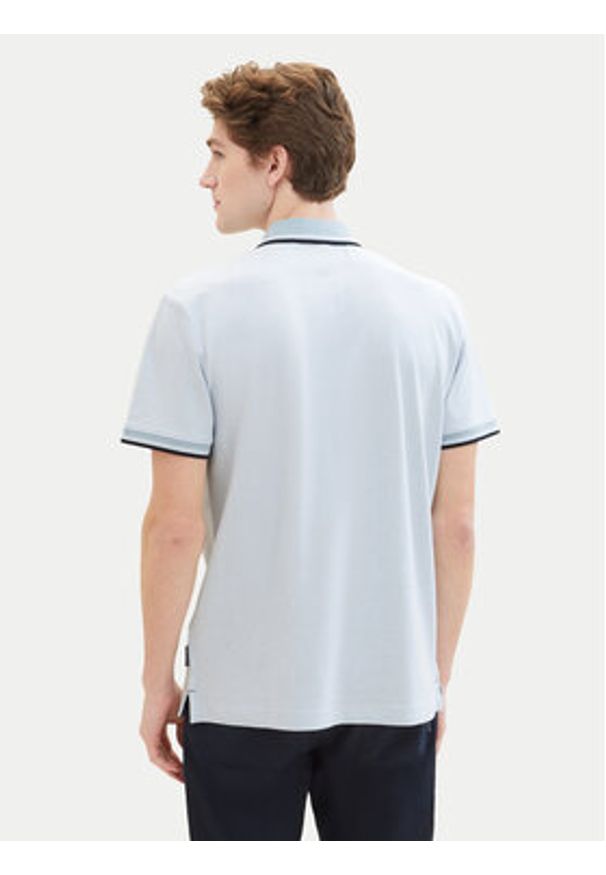 Tom Tailor Polo 1040822 Błękitny Regular Fit. Typ kołnierza: polo. Kolor: niebieski. Materiał: bawełna