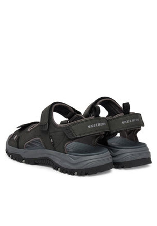 skechers - Skechers Sandały Prewitt 205139/BLK Czarny. Kolor: czarny. Materiał: skóra