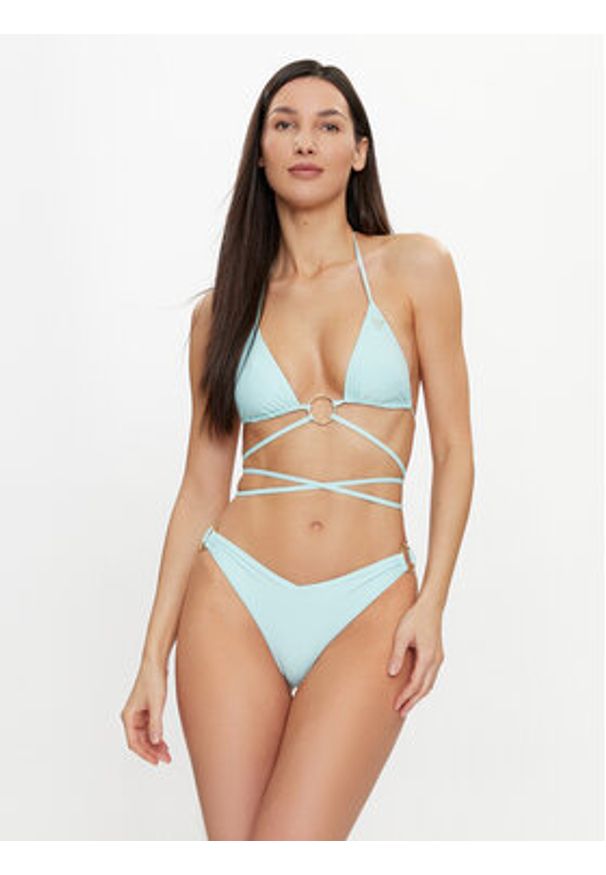 Guess Dół od bikini E4GO34 MC04R Niebieski. Kolor: niebieski. Materiał: syntetyk