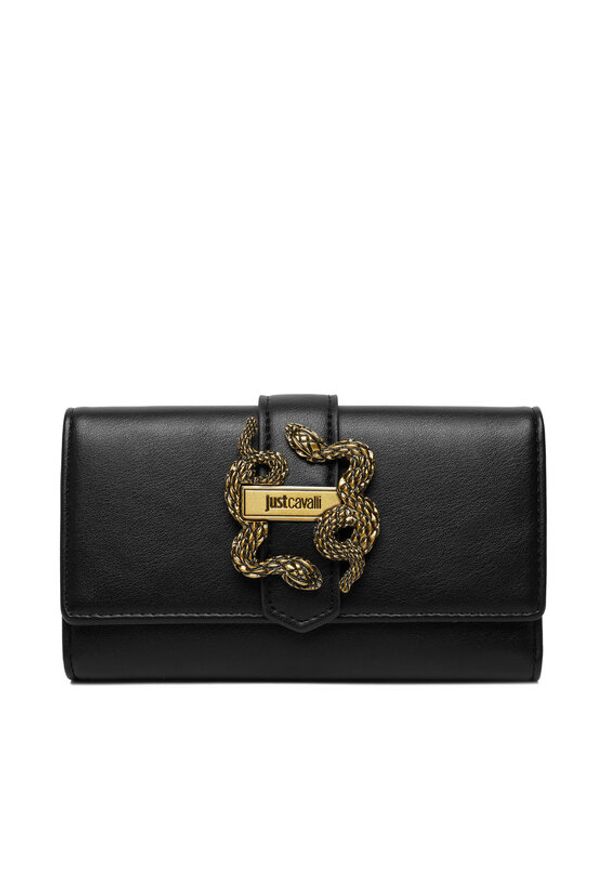 Just Cavalli Portfel 80RA5PA5 ZSA89 Czarny. Kolor: czarny. Materiał: skóra