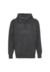 Bluza sportowa damska Superdry Code CL Garment Dye Os Hood. Kolor: szary. Materiał: bawełna