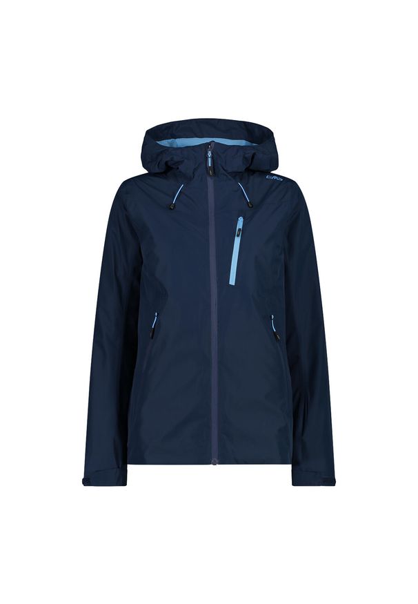 Kurtka przeciwdeszczowa damska z kapturem CMP. Typ kołnierza: kaptur. Kolor: niebieski. Sport: turystyka piesza