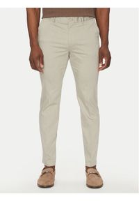 BOSS Spodnie materiałowe P-Kaiton1 50538828 Beżowy Slim Fit. Kolor: beżowy. Materiał: bawełna, syntetyk