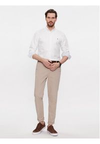 Polo Ralph Lauren Koszula 710767441007 Biały Slim Fit. Typ kołnierza: polo. Kolor: biały. Materiał: bawełna #4