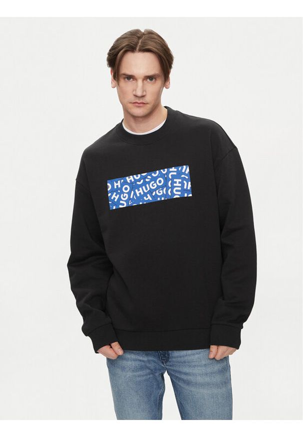 Hugo Bluza Naylos 50515188 Czarny Regular Fit. Kolor: czarny. Materiał: bawełna