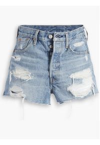 Levi's® Szorty jeansowe 501® 563270314 Niebieski Slim Fit. Kolor: niebieski. Materiał: jeans, bawełna #7