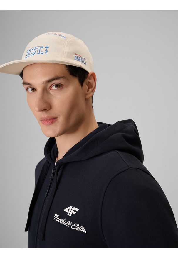 4f - 4F Czapka z daszkiem strapback męska - beżowa L/XL (60cm). Kolor: beżowy. Materiał: materiał, bawełna. Sezon: lato. Styl: casual