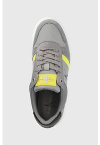 Calvin Klein Jeans sneakersy YM0YM00328.0IQ kolor szary. Nosek buta: okrągły. Zapięcie: sznurówki. Kolor: szary. Materiał: materiał, guma #2