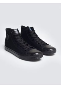 Big-Star - Trampki męskie wysokie czarne FF174550 906. Wysokość cholewki: przed kolano. Nosek buta: okrągły. Kolor: czarny. Materiał: tkanina, guma, materiał. Szerokość cholewki: normalna. Styl: klasyczny, sportowy #3